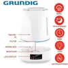 A diagram of a humidifier with labels pointing out its features. Produktbild-Vorschau