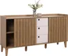 Sideboard HWC-M48, commode, porte coulissante compartiment Voir les images du produit 1