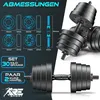 RE:SPORT Set di manubri a 2 pezzi regolabile da 30 kg | Set Anteprima dell’immagine prodotto 2