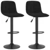 Two black velvet bar stools on a white background. Náhľad obrázku produktu