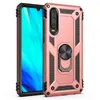 A rose gold phone case with a built-in ring stand is shown against a white background. Produktbild-Vorschau
