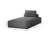 Sofa Set 2-teilig Sezlong und Sofa 3-Sitzer CELES in Stoff Produktbild-Vorschau 2