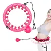 Nastaviteľná záťažová ružová obruč Hula Hoop s masážnym Náhľad obrázku produktu 2