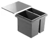 Hailo poubelle encastrable Triple XL 500 18/28 l gris foncé Voir les images du produit 1