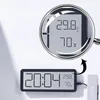 Digitale Wanduhr Schwarz, 20 cm, mit Temperatur, Produktbild-Vorschau 6
