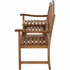 A side view of a wooden garden bench. Produktbild-Vorschau