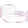 vidaXL Boxspringbett mit Matratze Hellgrau 140x190 cm Stoff Produktbild-Vorschau 8
