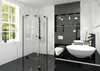 Jungborn Eckeinstieg SETTE 100 x 75 cm Profilfarbe schwarz Produktbild-Vorschau 3