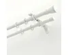 A double curtain rod system mounted on a white wall. Produktbild-Vorschau