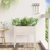 vidaXL Pflanzkübel mit Beinen Weiß 70x31x70 cm Massivholz Produktbild-Vorschau 3
