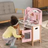 Viga Toys - VIGA PolarB Holzküche mit silbernem und rosa Produktbild-Vorschau 15