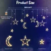 3m LED Stern Mond Lichterkette Lichtervorhang Produktbild-Vorschau 5