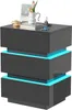 Intelligenter LED Nachttisch mit Ladestation,Schwarz Produktbild-Vorschau 1