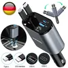120W Auto USB Schnellladegerät 4 Port mit ausziehbarem Produktbild-Vorschau 1