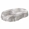 Tischdecke Wachstuch Holz Grau Robust Wasserabweisend Oval Produktbild-Vorschau 1