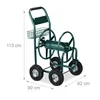 Carrello portatubo Relaxdays, fino a 90 m, 4 ruote Anteprima dell’immagine prodotto 4