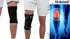 A collage of images showing knee braces and a diagram of a knee joint. Produktbild-Vorschau