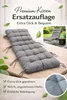 Kissen Auflage für Liegestuhl 157x57x10cm Hellgrau – Produktbild-Vorschau 3