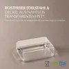 NAKOA Butterdose Edelstahl I Transparenter Deckel I passt Produktbild-Vorschau 5