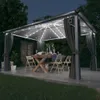 vidaXL Pavillon avec rideaux & guirlande lumineuse LED 4x3 Voir les images du produit 2