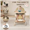 Hochstuhl Baby 2 in 1 mit Rollen, Höhenverstellbar Produktbild-Vorschau 5