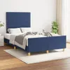 Bettgestell ohne Matratze Blau 120x190 cm Stoff Produktbild-Vorschau 2