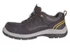 A side view of a black work shoe with yellow accents. Produktbild-Vorschau