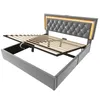 A bed frame with the mattress support slats lifted to reveal storage space underneath. Náhľad obrázku produktu