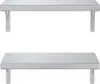 vidaXL Mensole a muro 2 pezzi 50x23,5 cm argento acciaio Anteprima dell’immagine prodotto 5
