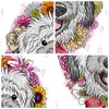 Wanduhr - Quadrat - Glasuhr - Hund Blumen Kinder exotische Produktbild-Vorschau 8