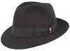 Borsalino klassischer Biber-Haarfilzhut Fedora in blau