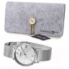 Alienwork Damen-Armbanduhr Quarz silber mit Metall Mesh Produktbild-Vorschau 4