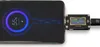 A smartphone is shown charging, with a USB power meter connected between the charging cable and the phone. Produktbild-Vorschau
