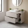 RODAN | Szafka pod Umywalkę - Beżowa i Biała - 100 cm - Z Podgląd zdjęcia produktu 3