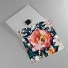 Wanduhr - Quadrat - Glasuhr - Blumen Pfingstrose Holzig - Produktbild-Vorschau 2