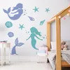 Adesivo murale sirene con conchiglie 75 x 150 cm tatuaggio Anteprima dell’immagine prodotto 3