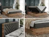 Boxspringbett, Deko, Doppelbett, Polsterbett mit Bettkästen Produktbild-Vorschau 2