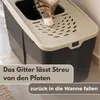 2er Set Hop In Katzenklo XXL große Katzen Klo Oben Einstieg Produktbild-Vorschau 3