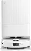 A white robot vacuum cleaner with its charging dock. Produktbild-Vorschau