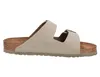 A side view of a single beige Birkenstock sandal. Produktbild-Vorschau