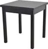A black square table with four legs, shown from a front-side angle against a white background. Produktbild-Vorschau