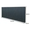 Ovaal vormige radiator - 600mm x 1440mm - Anthracietgrijs Productafbeelding-voorbeeld 5