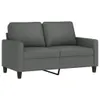 Möbel 2-Sitzer-Sofa Dunkelgrau 120 cm Stoff - Klassische Produktbild-Vorschau 2
