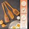 ECENCE Set di spatole in legno di acacia - Set di utensili Anteprima dell’immagine prodotto 2