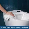 WC-Sitz D Form 43 x 36 cm Weiß Duroplast Toilettendeckel Produktbild-Vorschau 8