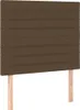 vidaXL Kopfteil Dunkelbraun 100 x 5 x 118/128 cm Stoff Produktbild-Vorschau 1