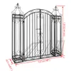 vidaXL Porte de jardin décorative en fer forgé 122×20,5×134 Voir les images du produit 2