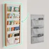 Relaxdays boekenrek met 7 stoffen zakken, voor wandmontage, Productafbeelding-voorbeeld 7