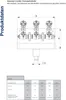 A technical drawing and a table of dimensions for a compact manifold station. Anteprima dell’immagine prodotto