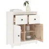 vidaXL Príborník biely 70x35x80 cm Masívne borovicové drevo Náhľad obrázku produktu 4